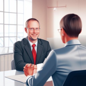 Jens Stührck in einem Gespräch mit einem Kunden